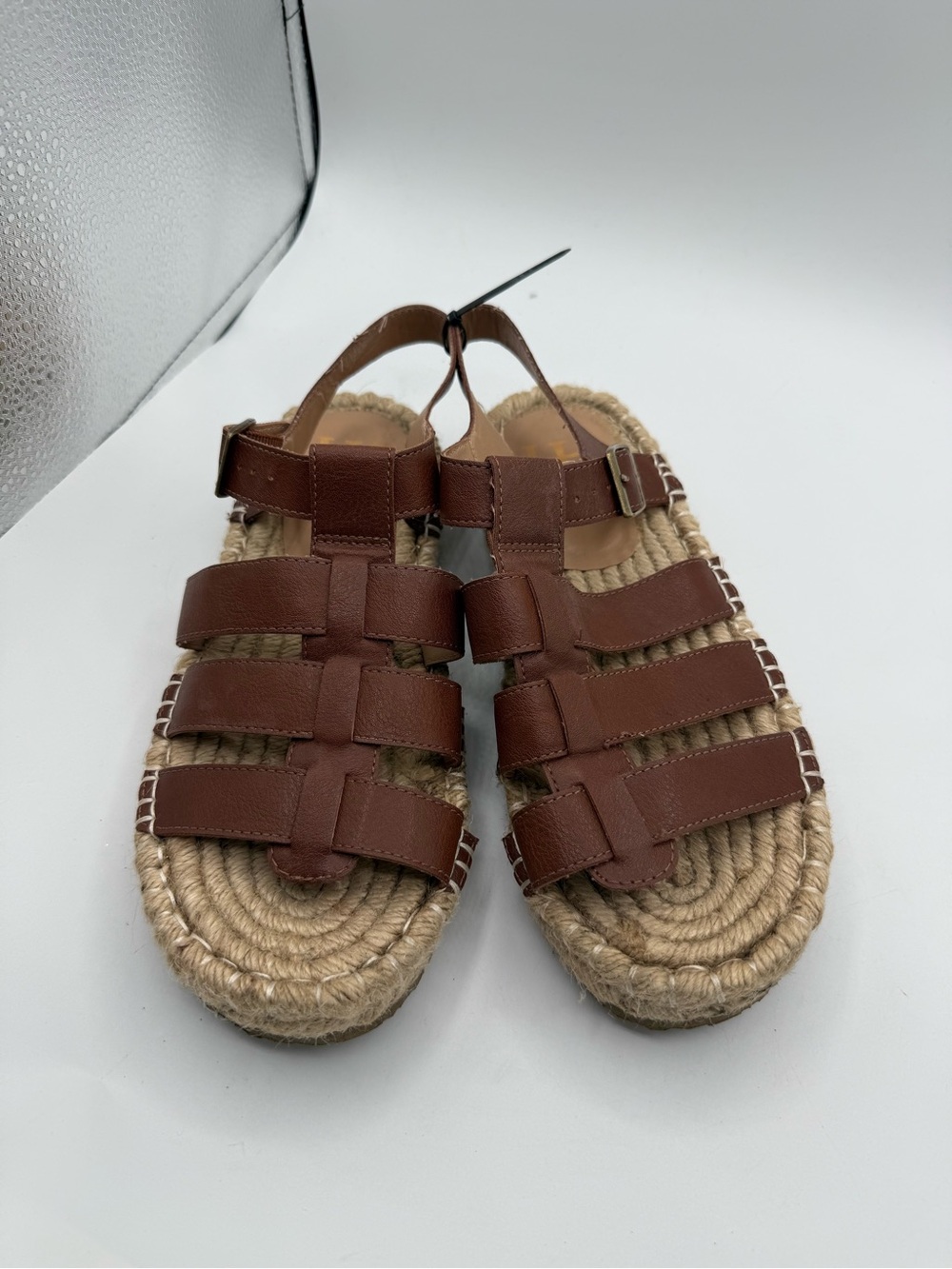 Haute Hippie Natalie Brown Fisherman Espadrille Sandals Sz 6.5